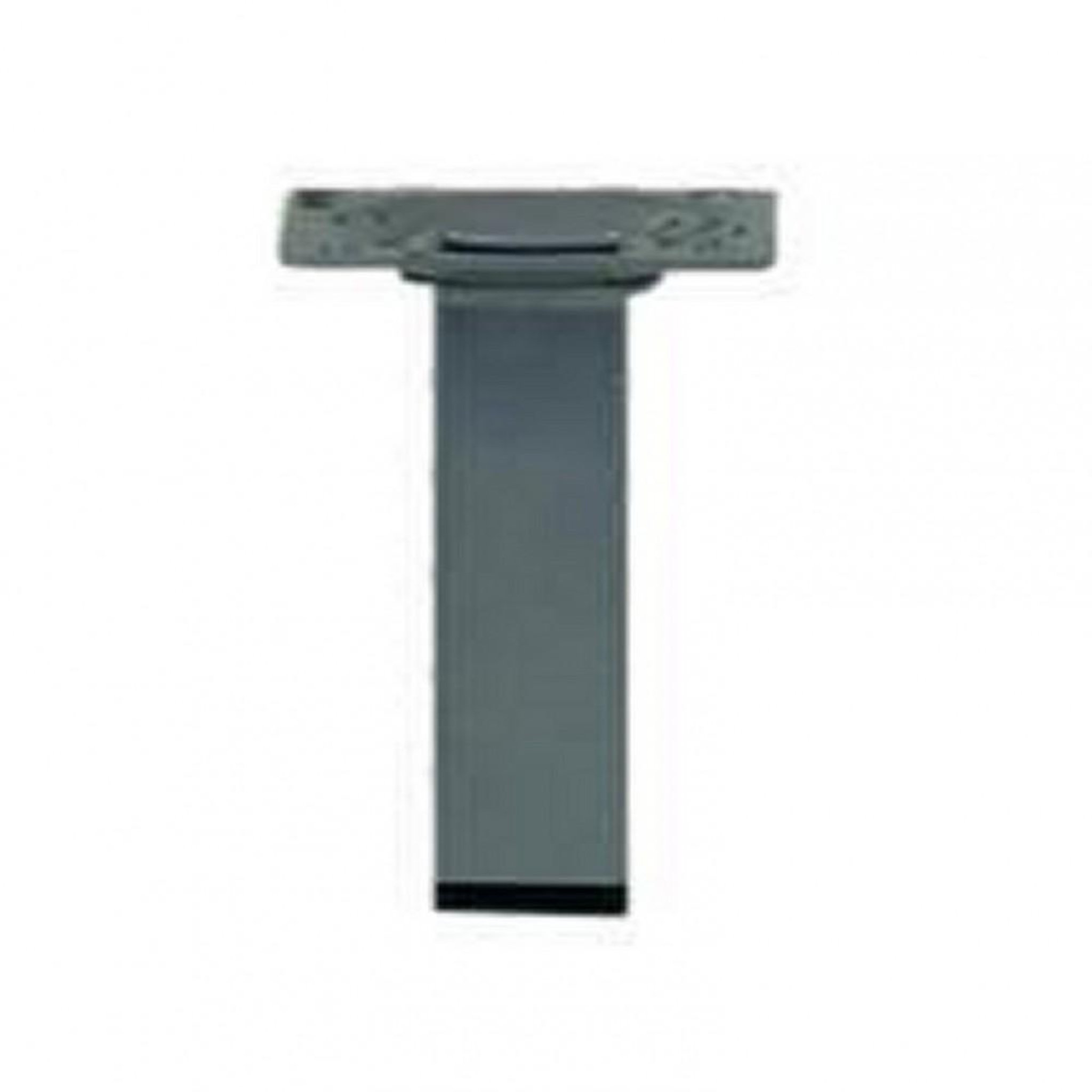 CENTRALE BRICO Pied de meuble carré fixe acier époxy gris, 10 cm
