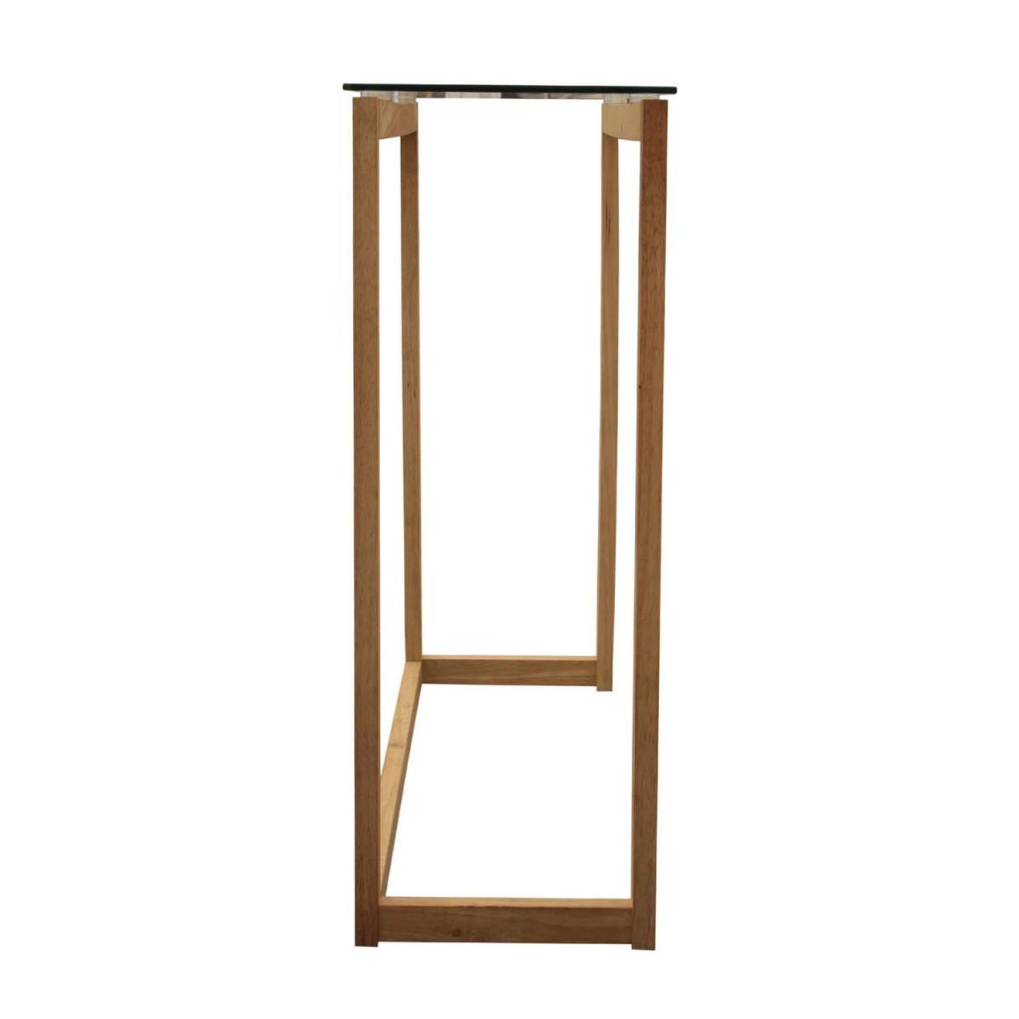 Voir la diapositive 2 : The Home Deco Factory Console design bois & verre  quality  100cm naturel