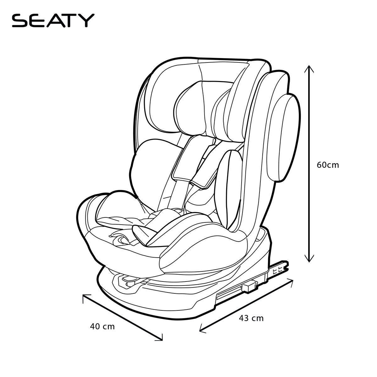 Safety Baby Siège auto isofix SEATY groupe 0+/1/2/3