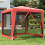 Voir la diapositive 1 : VIDAXL Tente de fete avec 4 parois laterales en maille Rouge 2.5x2.5 m