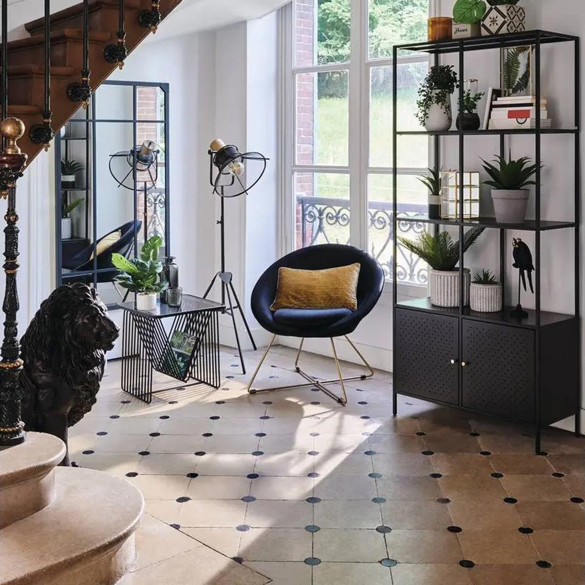 Voir la diapositive 2 : ATMOSPHERA Lion décoration extérieur MGO - Noir