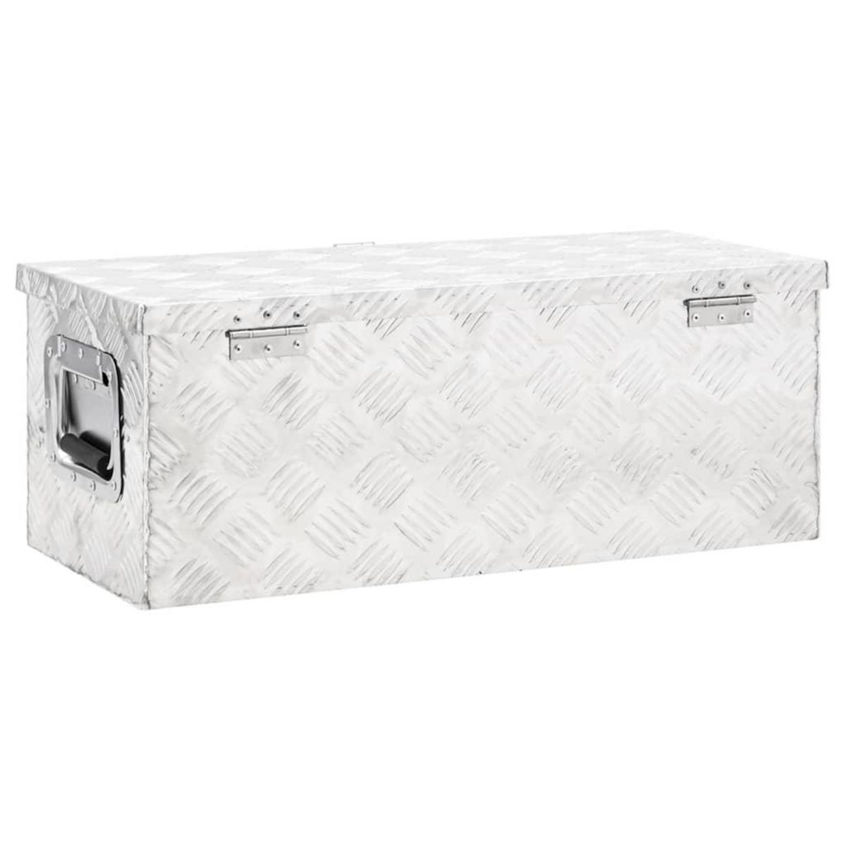 VIDAXL Boîte de rangement Argente 70x31x27 cm Aluminium