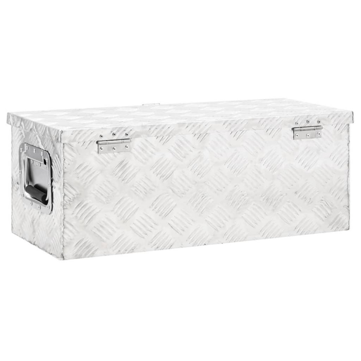 VIDAXL Boîte de rangement Argente 70x31x27 cm Aluminium