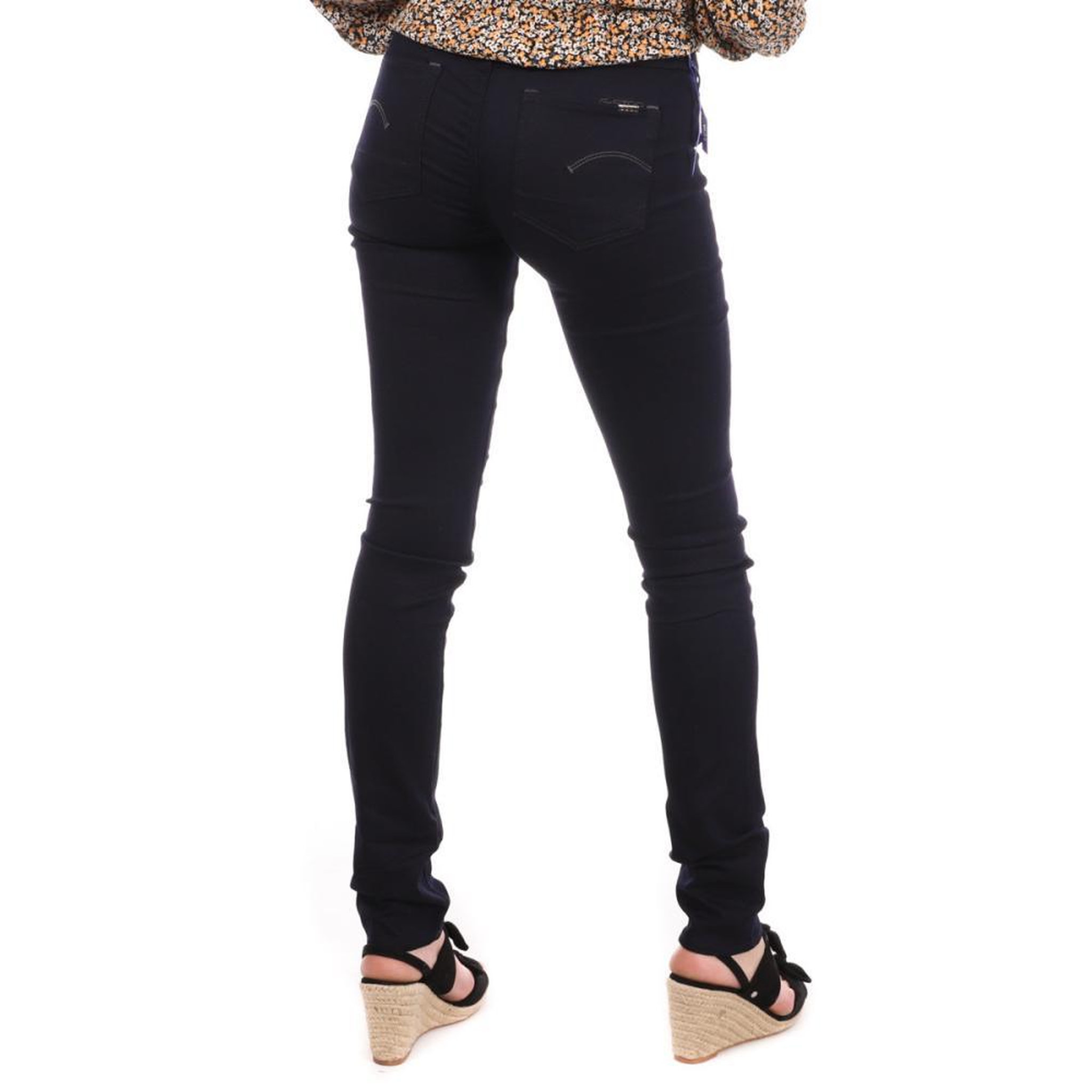 Voir la diapositive 2 : G-Star Raw Jean Skinny marine foncé Femme G-Star 3301 Contour - W24