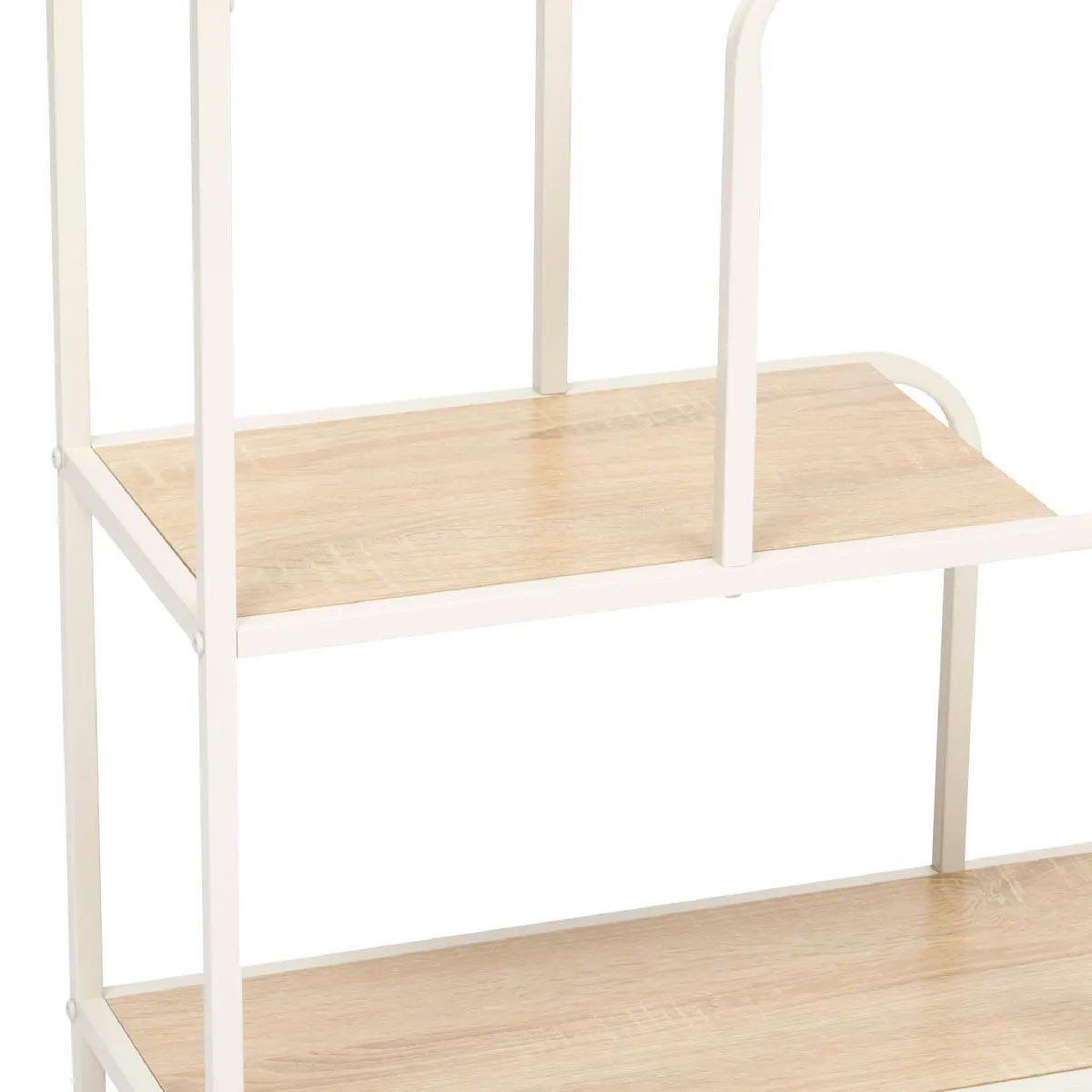 Voir la diapositive 2 : FIVE Étagère 4 niveaux  curvy  101cm naturel