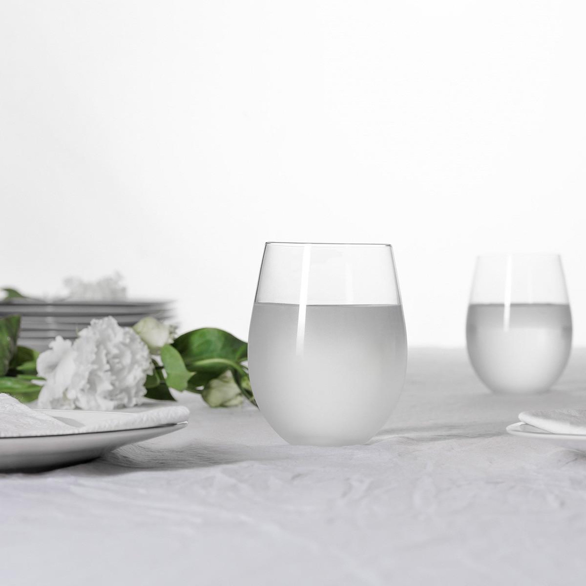 Voir la diapositive 3 : SECRET DE GOURMET Lot de 6 verres bas  givrés  54cl transparent