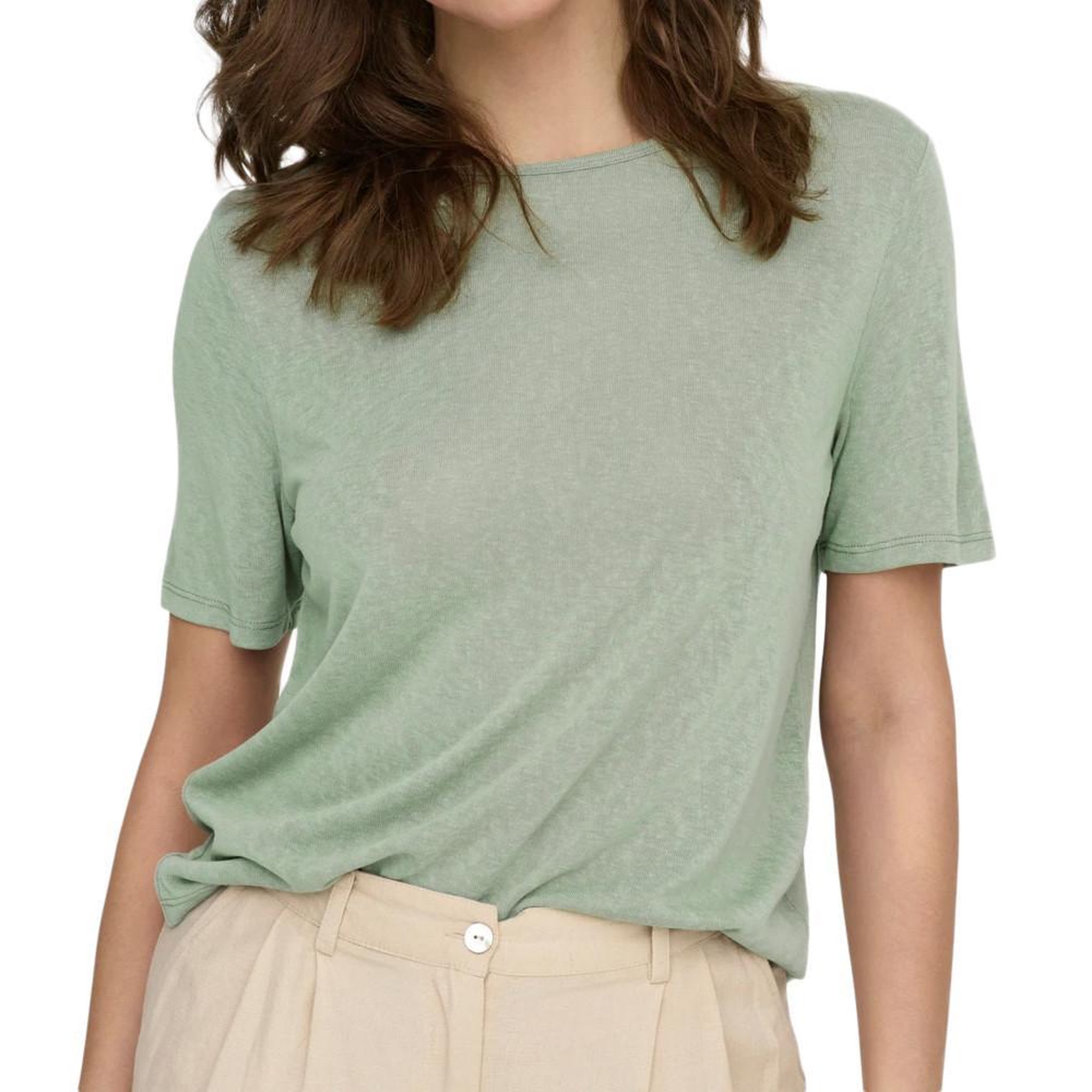 Voir la diapositive 1 : JACQUELINE DE YONG T shirt Kaki Femme JDY Faustina