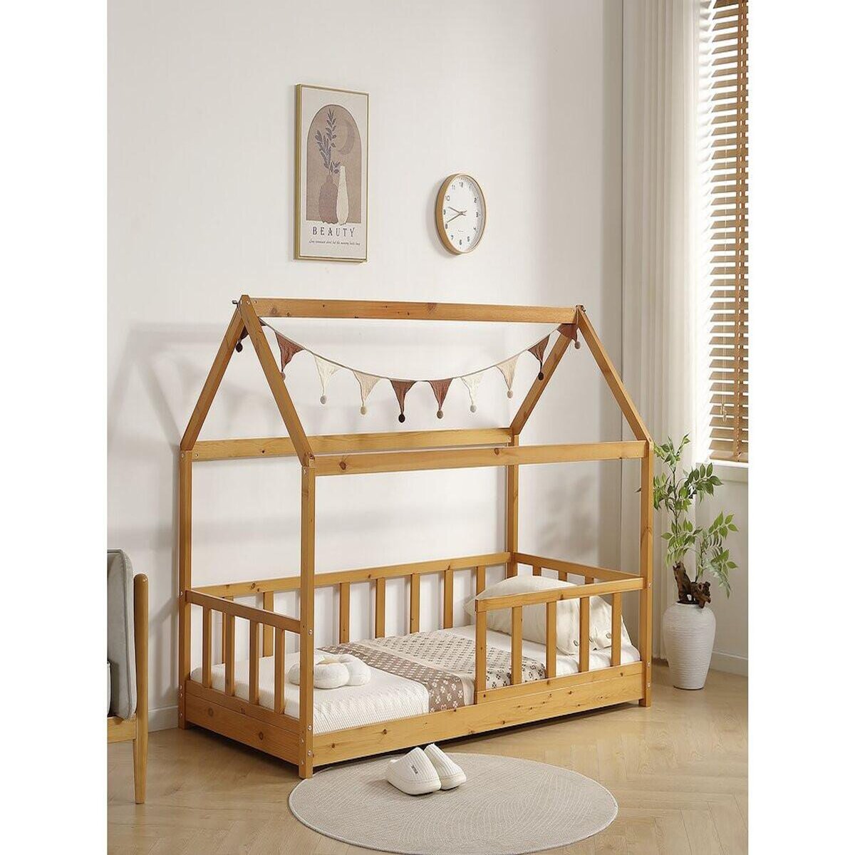 Habitat et Jardin Lit cabane en bois pour enfant  Mila  - 90 x 190 cm - Marron