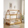 Voir la diapositive 2 : Habitat et Jardin Lit cabane en bois pour enfant  Mila  - 90 x 190 cm - Marron
