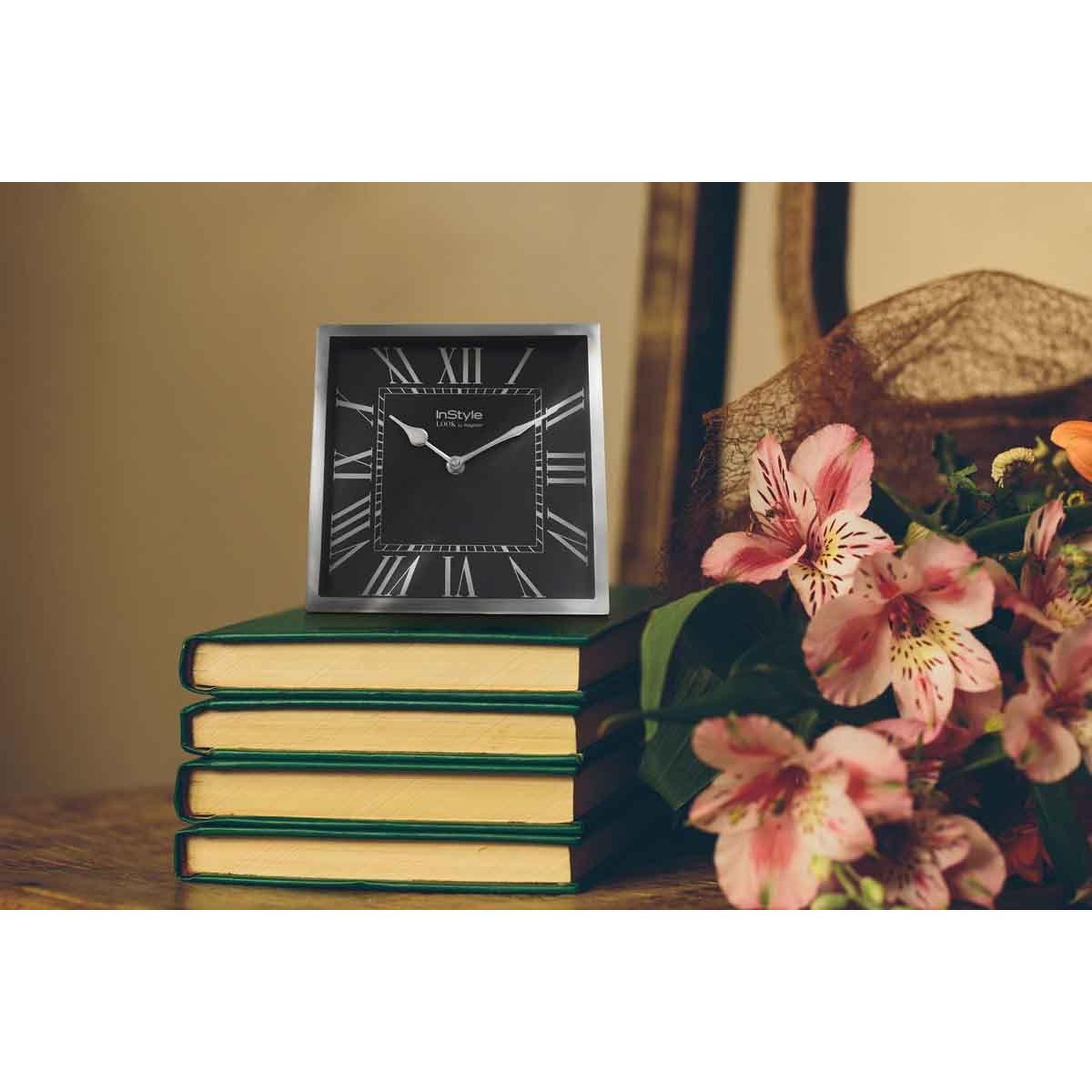 Voir la diapositive 6 : Paris Prix Horloge à Poser Vintage  Era  21cm Noir & Argent
