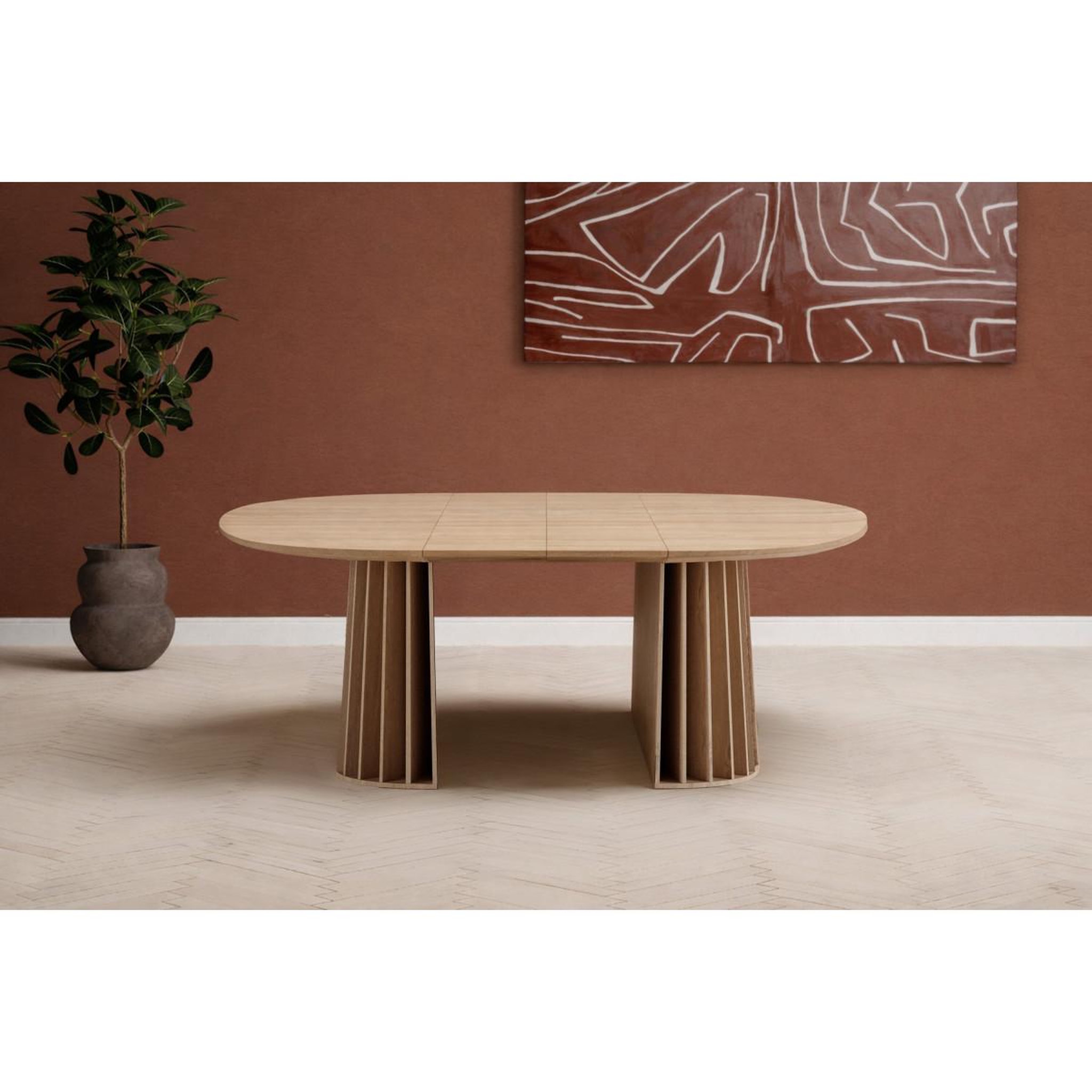 Voir la diapositive 3 : Paris Prix Table à manger extensible  dope  120-210cm naturel