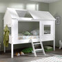 Voir la diapositive 1 : Paris Prix Pack - Lit Cabane Enfant & Sommier  Charlotte  90x200cm Blanc