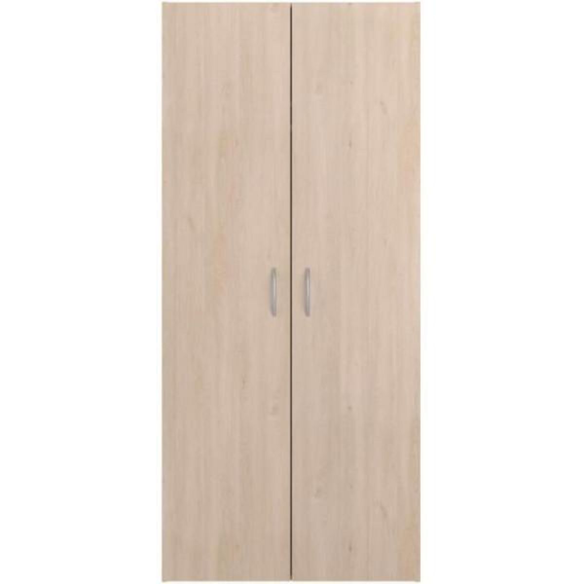 PARISOT Armoire - EASY LIFE - Décor Chene clair - 2 portes battantes - L80,2 x H180 x P49,7cm - PARISOT