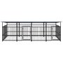 Voir la diapositive 3 : VIDAXL Chenil d'exterieur avec toit pour chiens Acier 7,51 m²