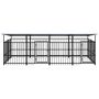 Voir la diapositive 3 : VIDAXL Chenil d'exterieur avec toit pour chiens Acier 7,51 m²