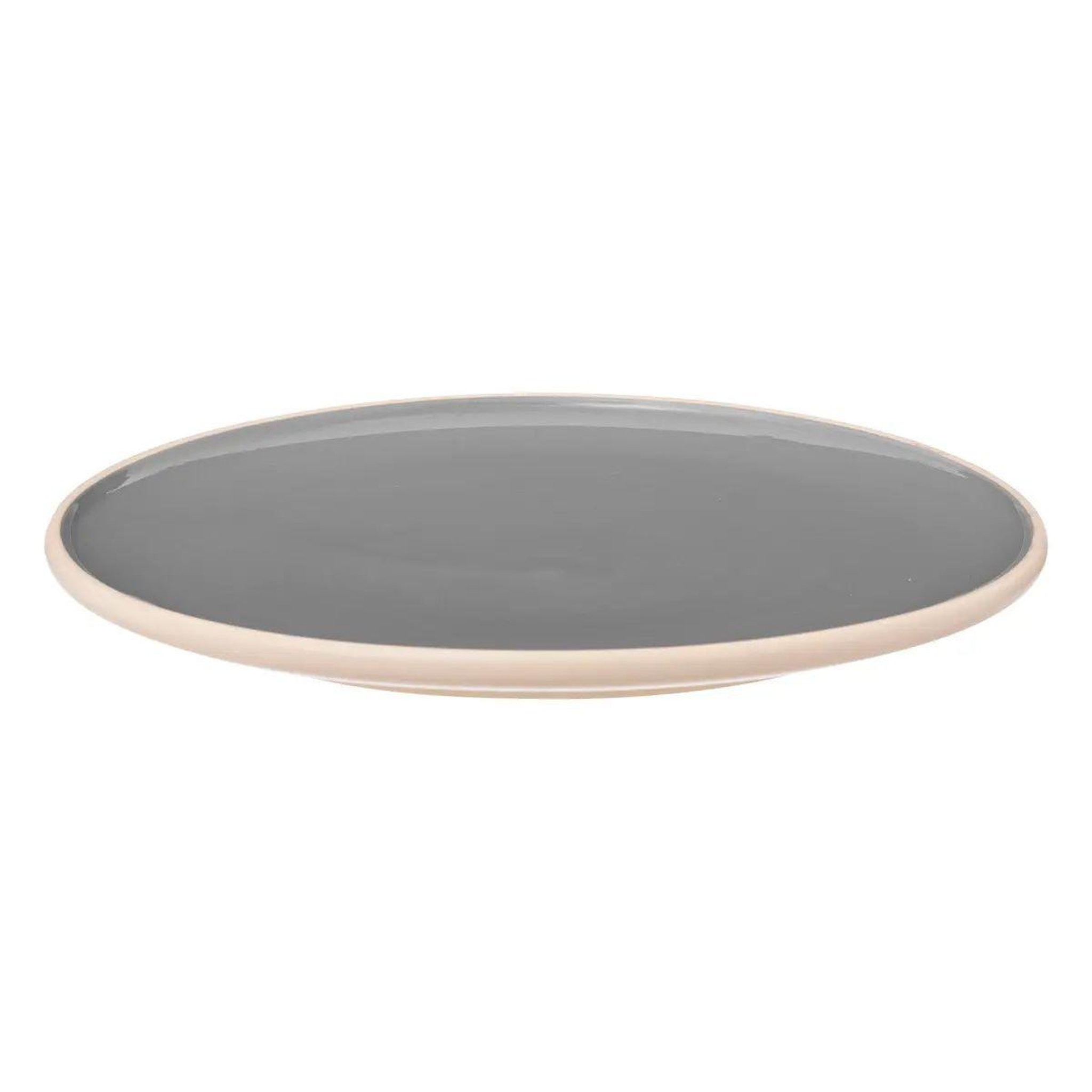 Voir la diapositive 2 : SECRET DE GOURMET Lot de 6 assiettes plates  asma  27cm gris