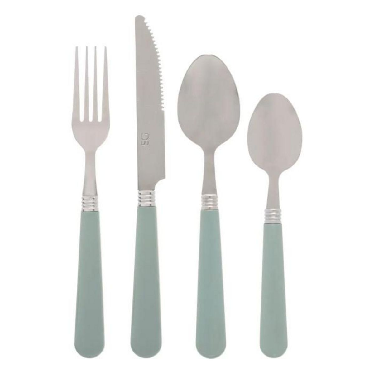 SECRET DE GOURMET Ménagère 24 Pièces  Colorama  24cm Vert Olive