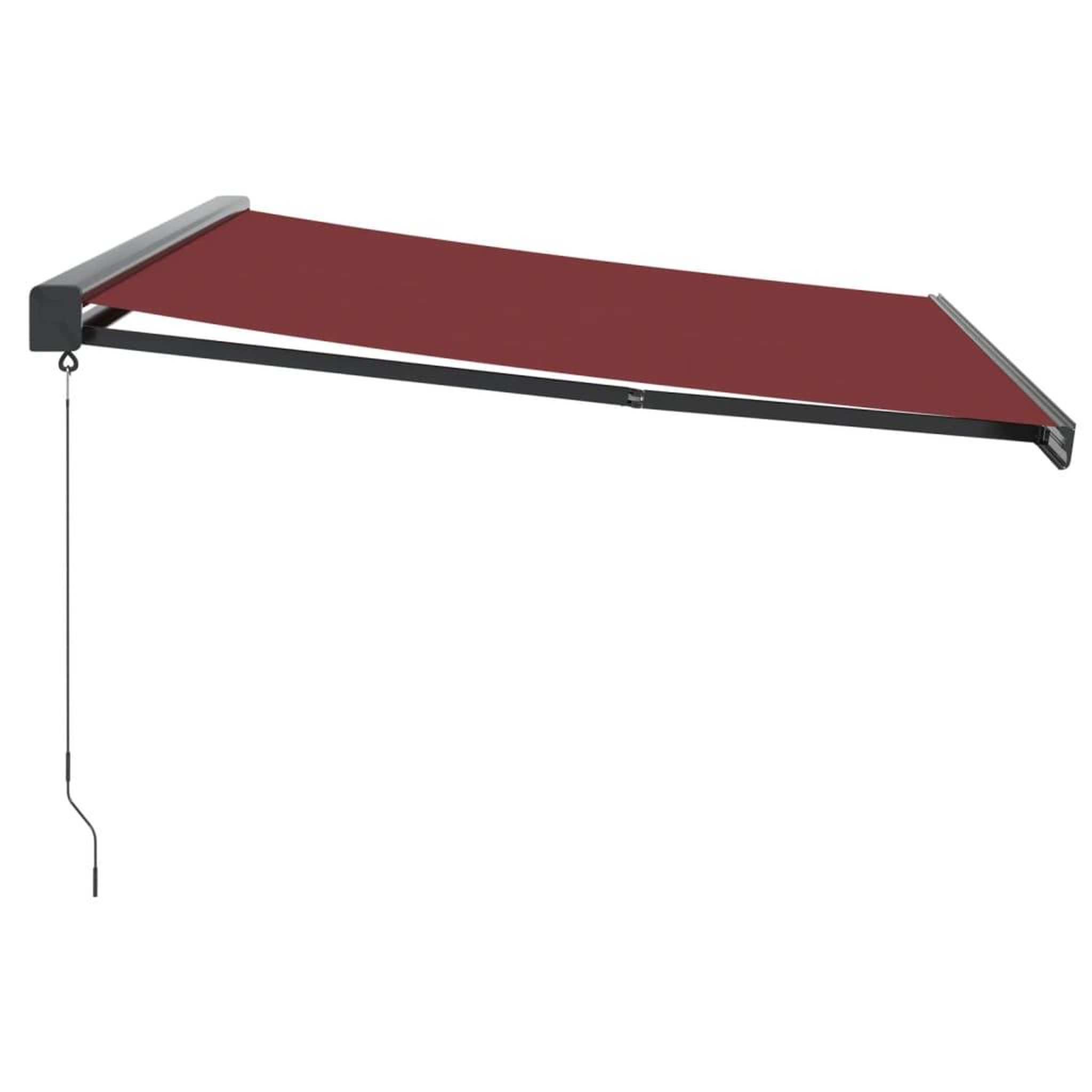 Voir la diapositive 4 : VIDAXL Auvent manuel retractable bordeaux 400x300 cm