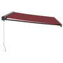 Voir la diapositive 4 : VIDAXL Auvent manuel retractable bordeaux 400x300 cm