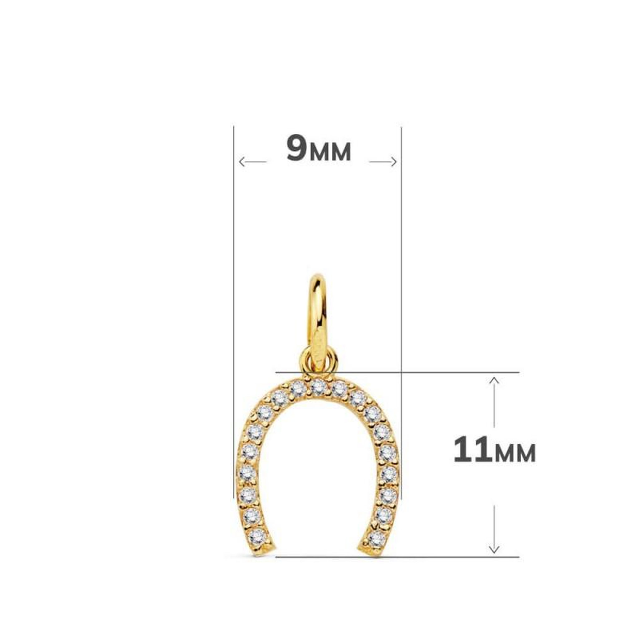 Voir la diapositive 2 : L'ATELIER D'AZUR Collier - Pendentif Or 18 Carats 750/000 Jaune  - Fer à Cheval - Chaine Dorée