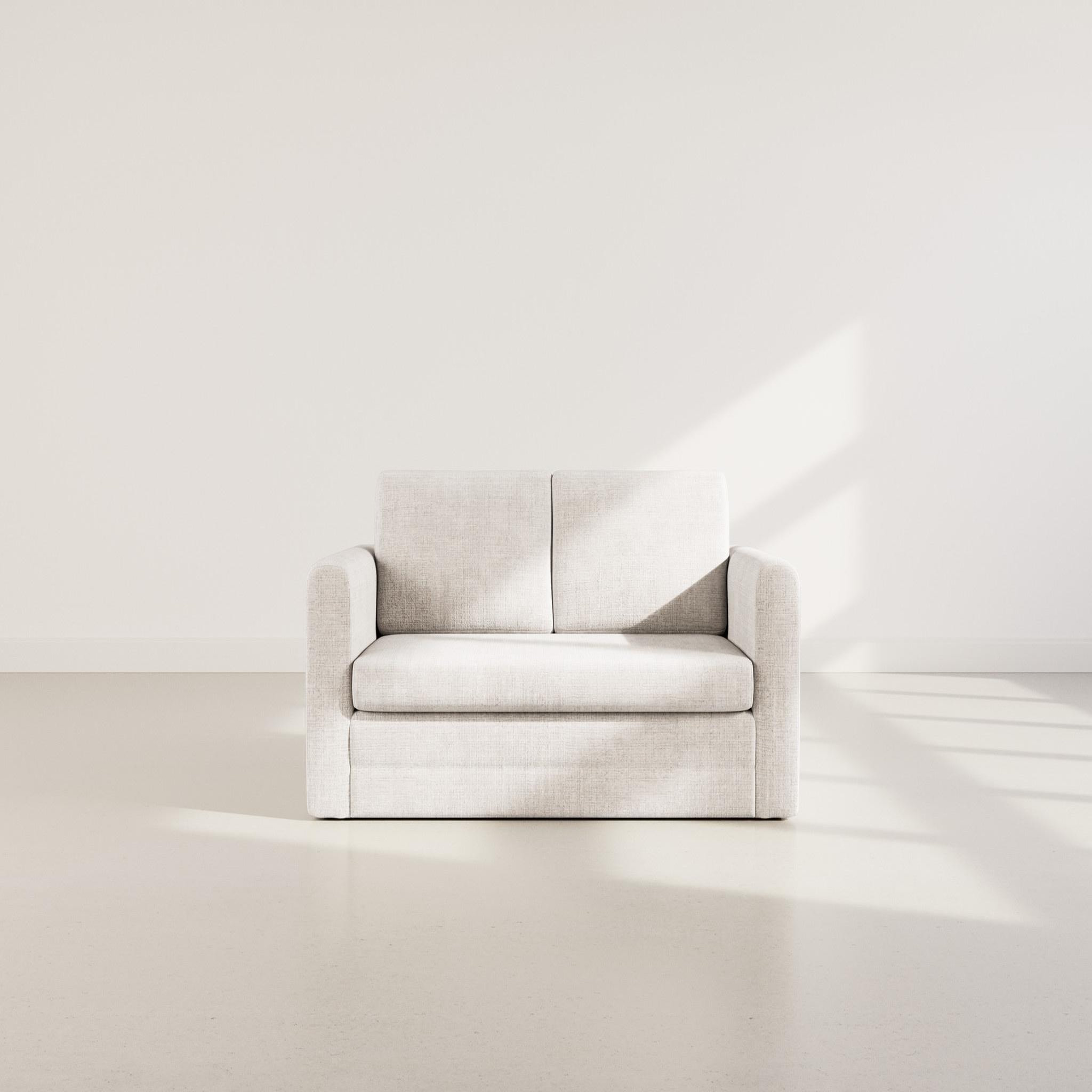 Voir la diapositive 2 : BEST MOBILIER Marilia - canapé 2 places convertible déplimousse en velours texturé