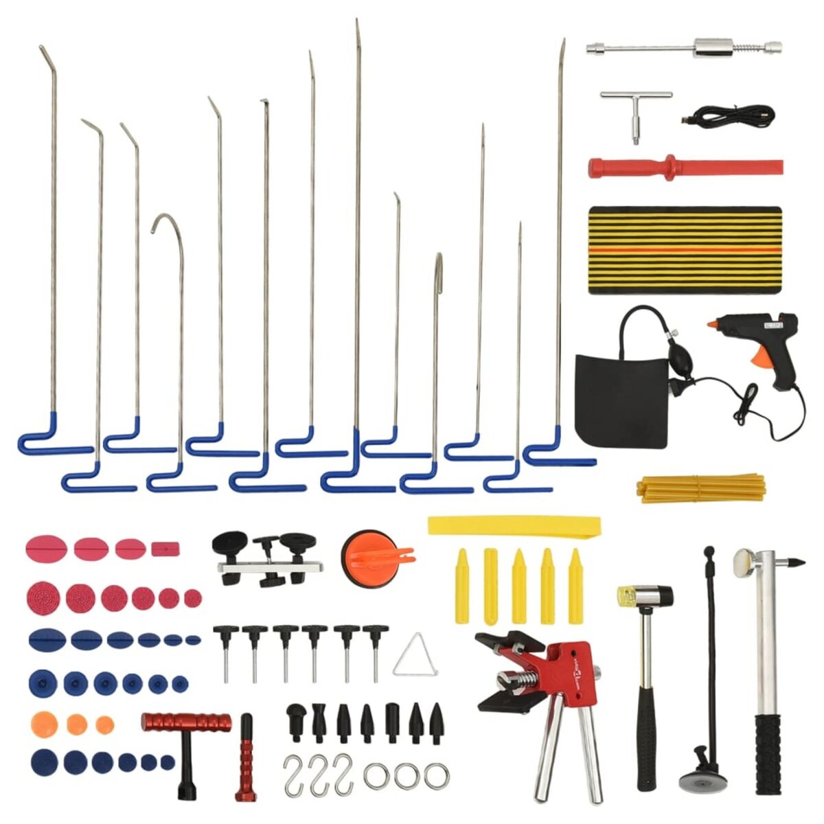 VIDAXL Kit d'outils de debosselage sans peinture 80 pcs