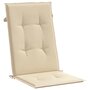 Voir la diapositive 5 : VIDAXL Coussins de chaise de jardin dossier haut lot de 4 beige tissu