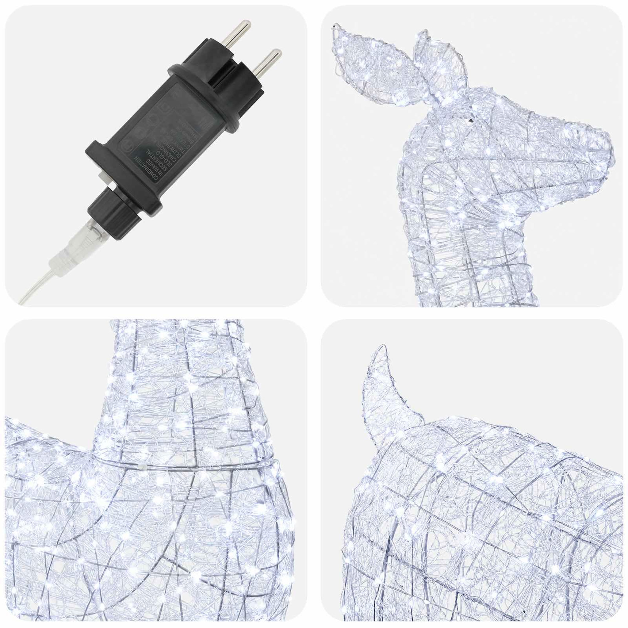 Voir la diapositive 6 : VIDAXL Renne de Noël lumineux a LED LOVIISA 900 LED Blanc froid