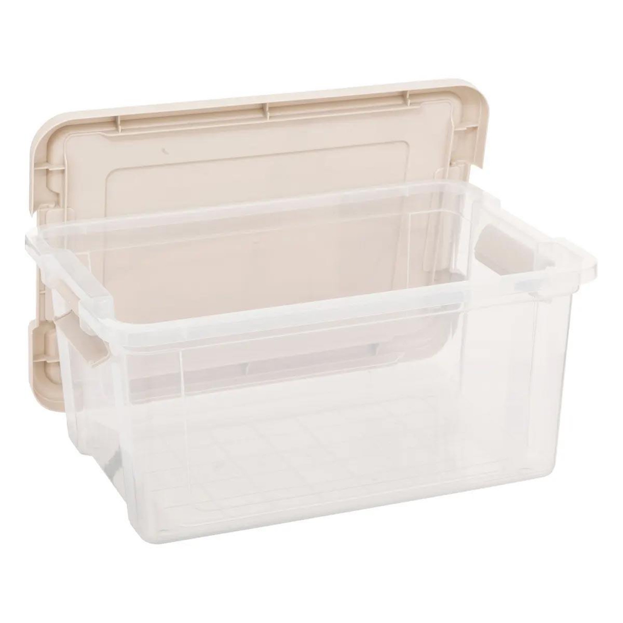 Voir la diapositive 3 : FIVE Lot de 3 boîtes de rangement  tide'n  16l transparent