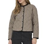 JACQUELINE DE YONG Veste /Marron Femme JDY Quilted Shacket. Coloris disponibles : Beige