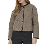 JACQUELINE DE YONG Veste /Marron Femme JDY Quilted Shacket. Coloris disponibles : Beige