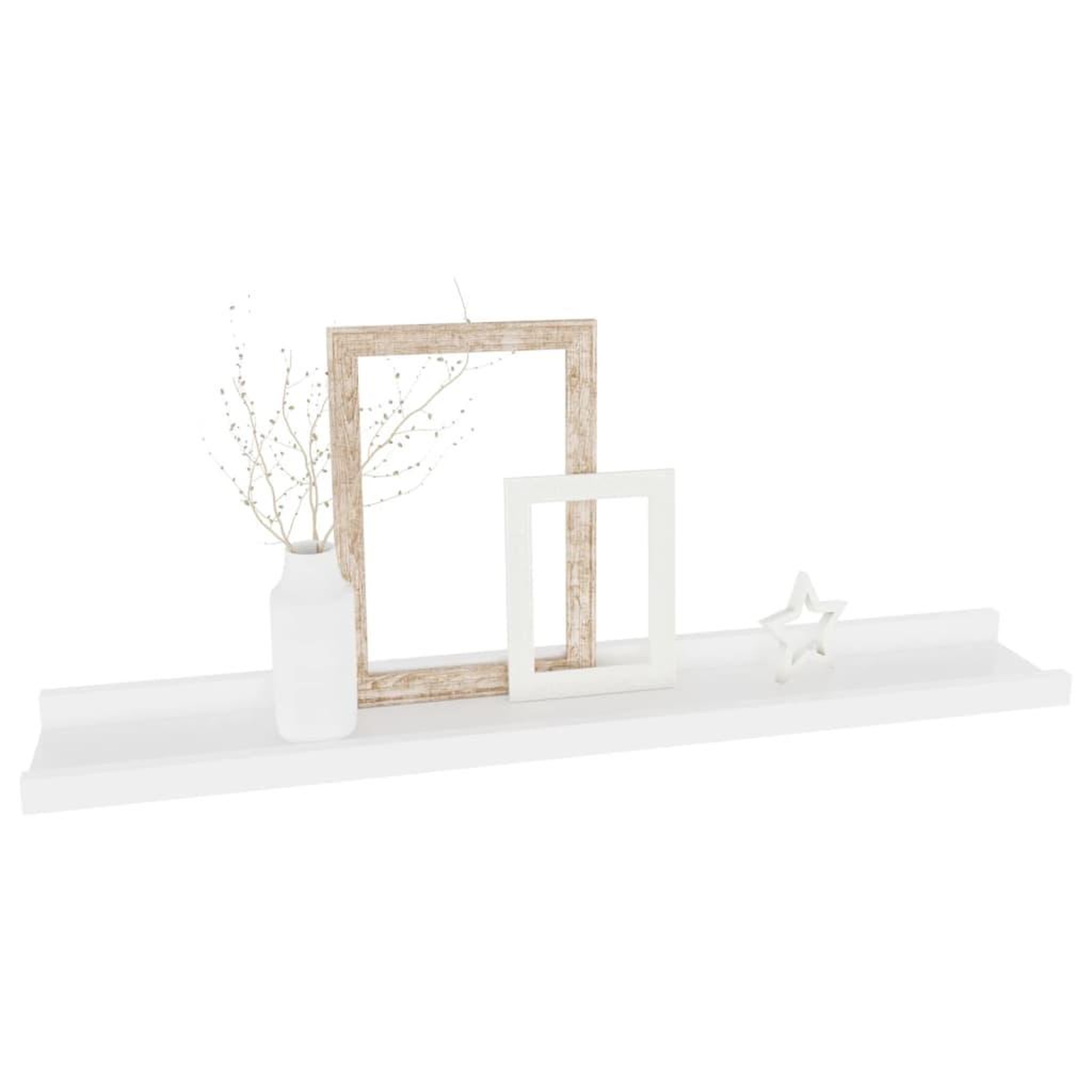Voir la diapositive 3 : VIDAXL Etageres murales 4 pcs Blanc 60x9x3 cm