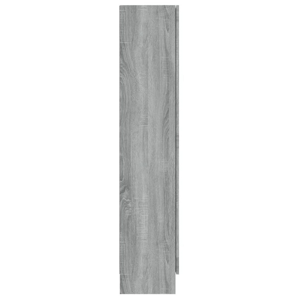 VIDAXL Armoire a vitrine Sonoma gris 82,5x30,5x150cm Bois d'ingenierie