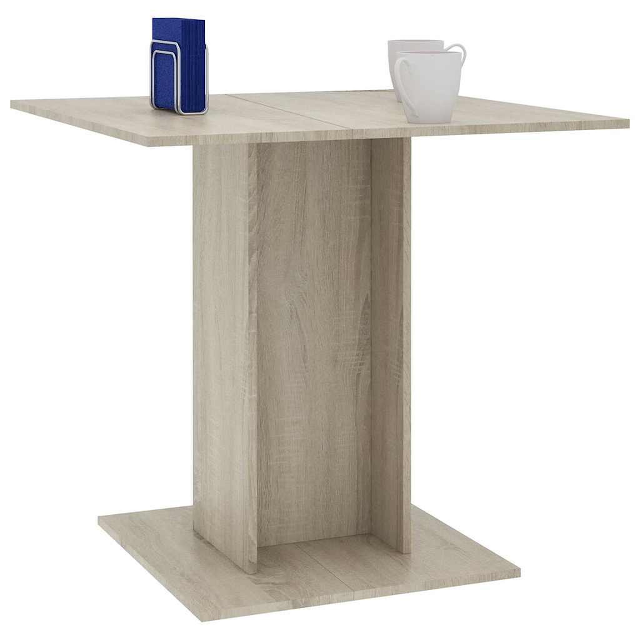 Voir la diapositive 5 : VIDAXL Table a dîner Chene sonoma 80x80x75 cm Bois d'ingenierie