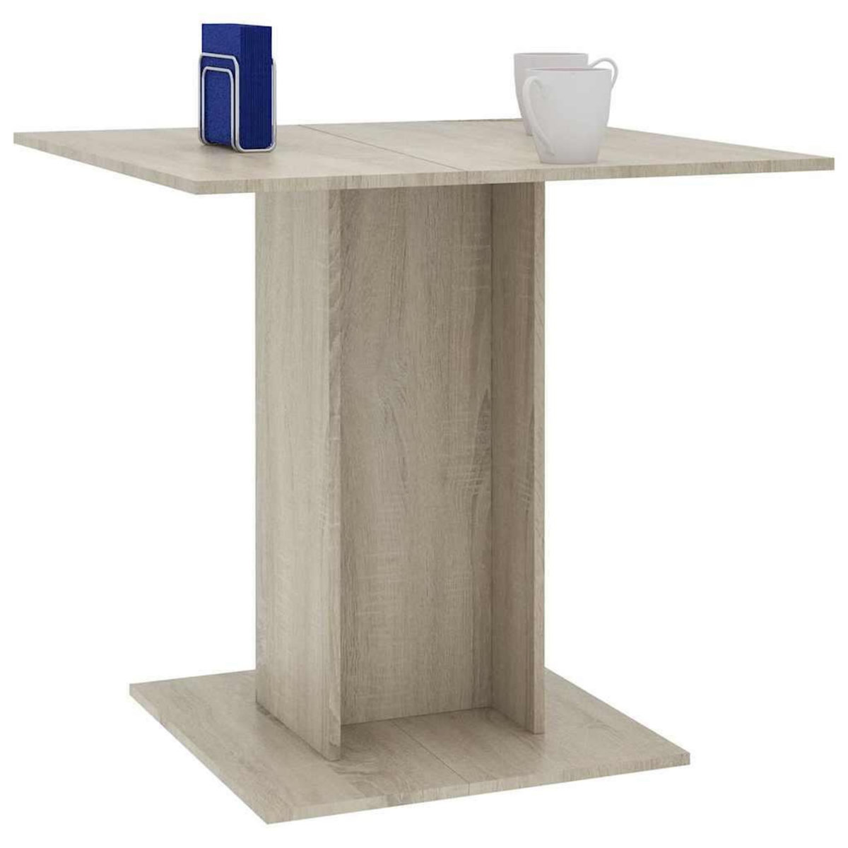 VIDAXL Table a dîner Chene sonoma 80x80x75 cm Bois d'ingenierie