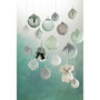 Voir la diapositive 2 : Paris Prix Lot de 4 Boules de Noël  Perles Paillettes  12cm Vert Menthe