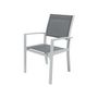 Voir la diapositive 2 : Habitat et Jardin Fauteuil jardin Alu/Textilène  Tropic  - Phoenix - Gris foncé - Lot de 2