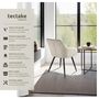 Voir la diapositive 2 : tectake Chaise style scandinave rembourrée aspect velours crème/noir