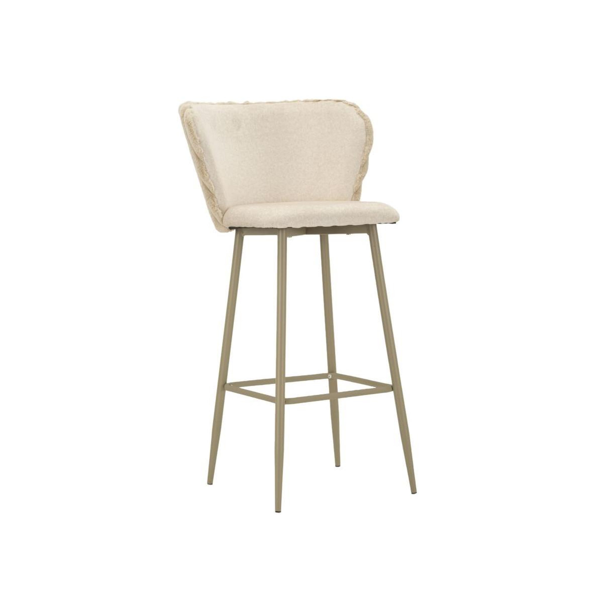 Voir la diapositive 2 : Paris Prix Lot de 2 chaises de bar design  alaska  106cm crème