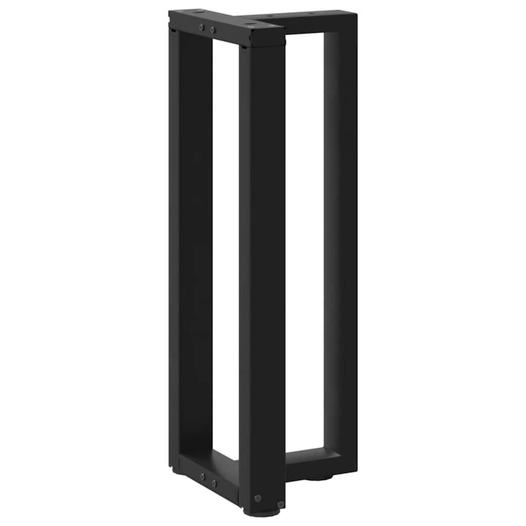 Voir la diapositive 4 : VIDAXL Pieds de table console forme de T 2 pcs noir 25x28x(72-73) cm