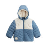 Petit Béguin Doudoune enfant imperméable doublée polaire avec capuche Tao. Coloris disponibles : Bleu
