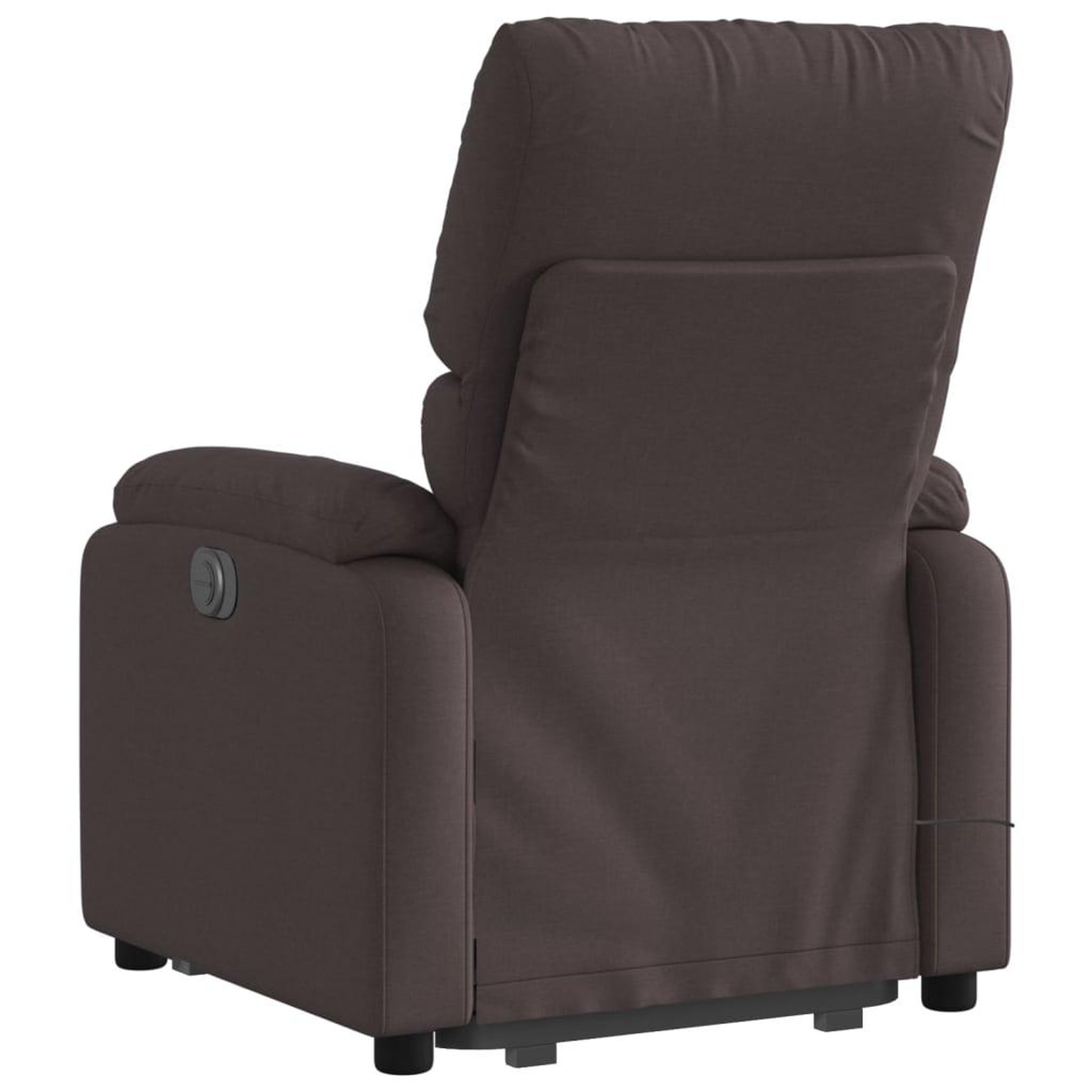 Voir la diapositive 5 : VIDAXL Fauteuil inclinable de massage Marron fonce Tissu