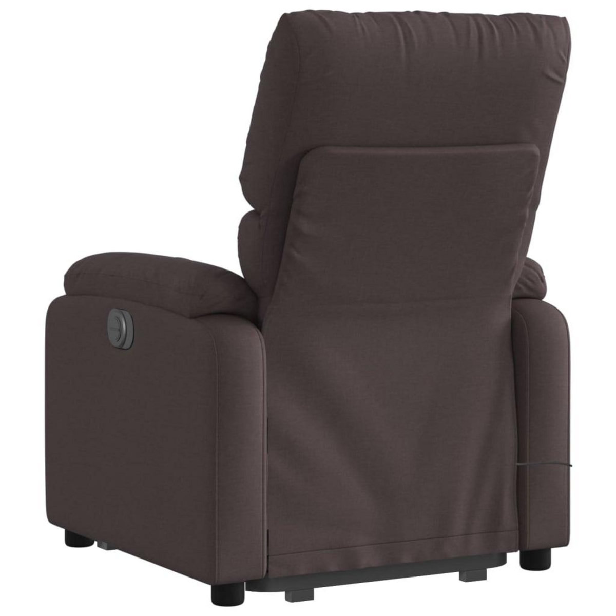 VIDAXL Fauteuil inclinable de massage Marron fonce Tissu