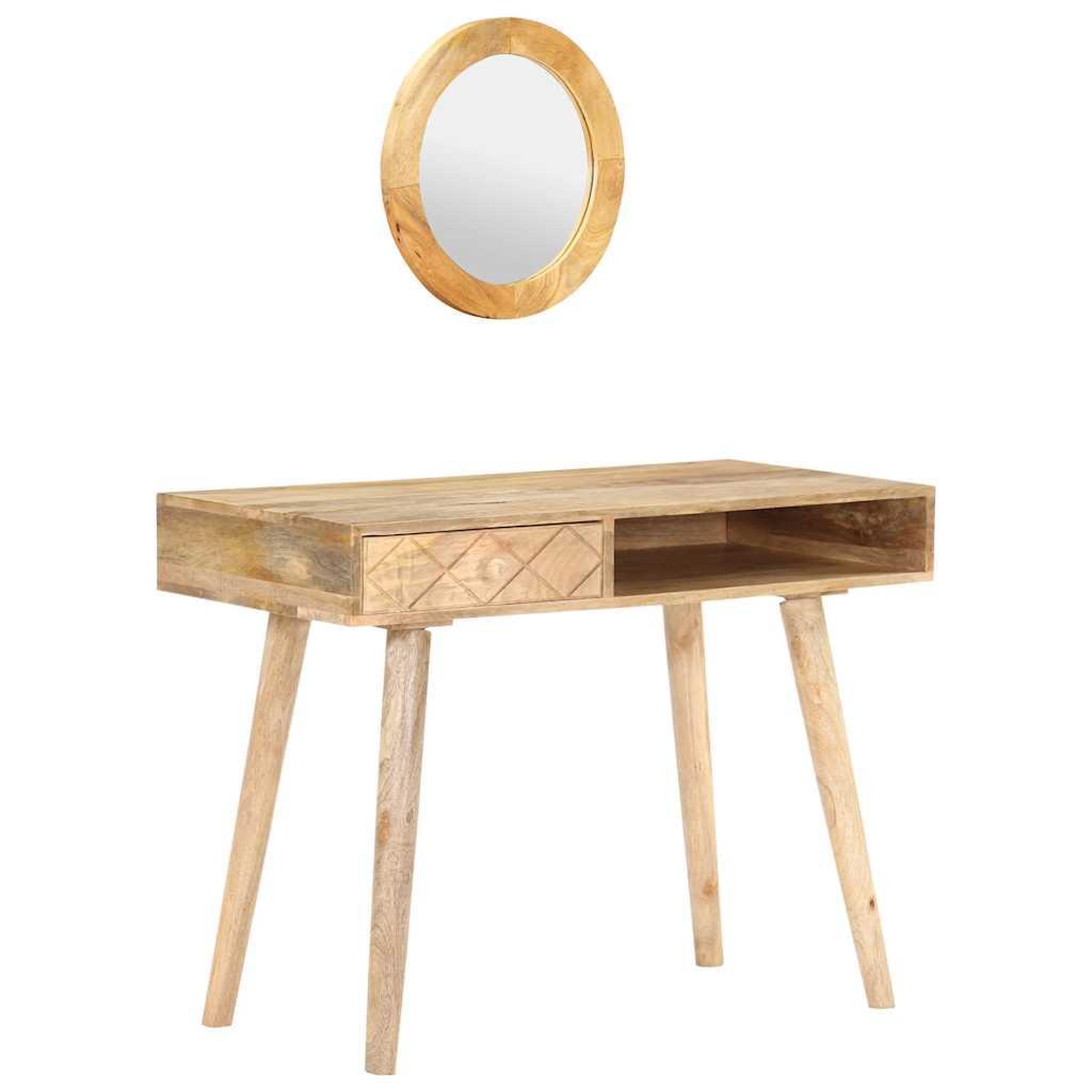 VIDAXL Coiffeuse 100x50x76 cm bois de manguier solide