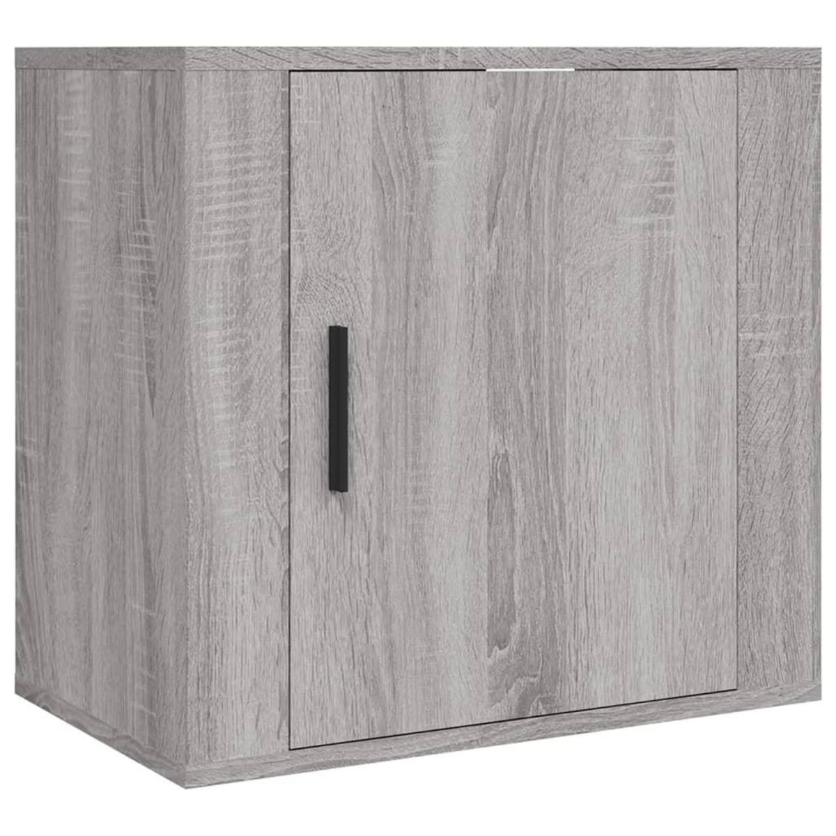 VIDAXL Table de chevet murale Sonoma gris 50x30x47 cm