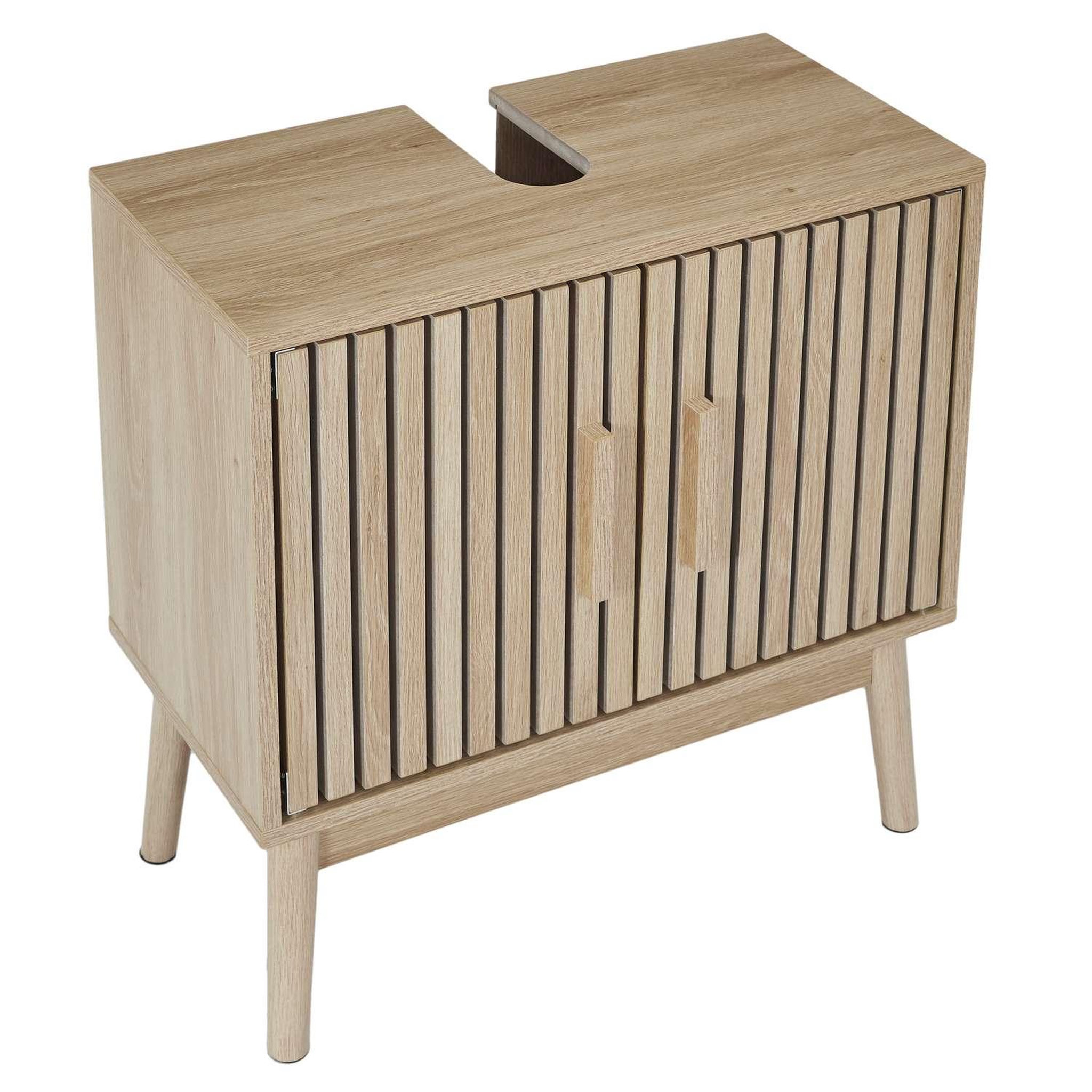 Voir la diapositive 5 : The Home Deco Factory Meuble sous vasque 2 portes saulk - marron