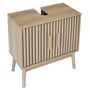 Voir la diapositive 5 : The Home Deco Factory Meuble sous vasque 2 portes Saulk - Marron