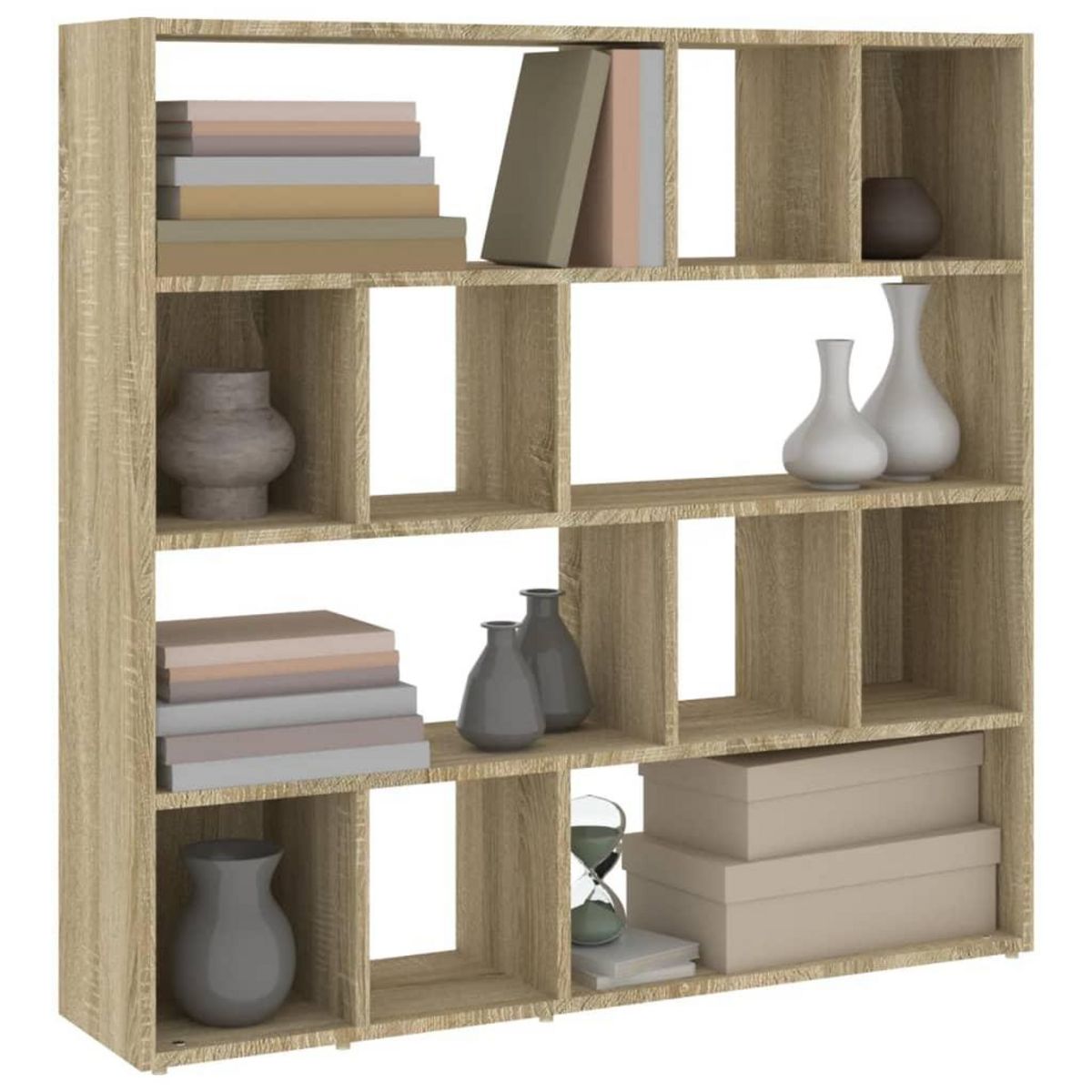 VIDAXL Bibliotheque/Separateur de piece Chene Sonoma 105x24x102 cm