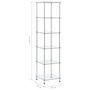Voir la diapositive 6 : VIDAXL Etagere 6 niveaux Transparent 40x40x160 cm Verre trempe
