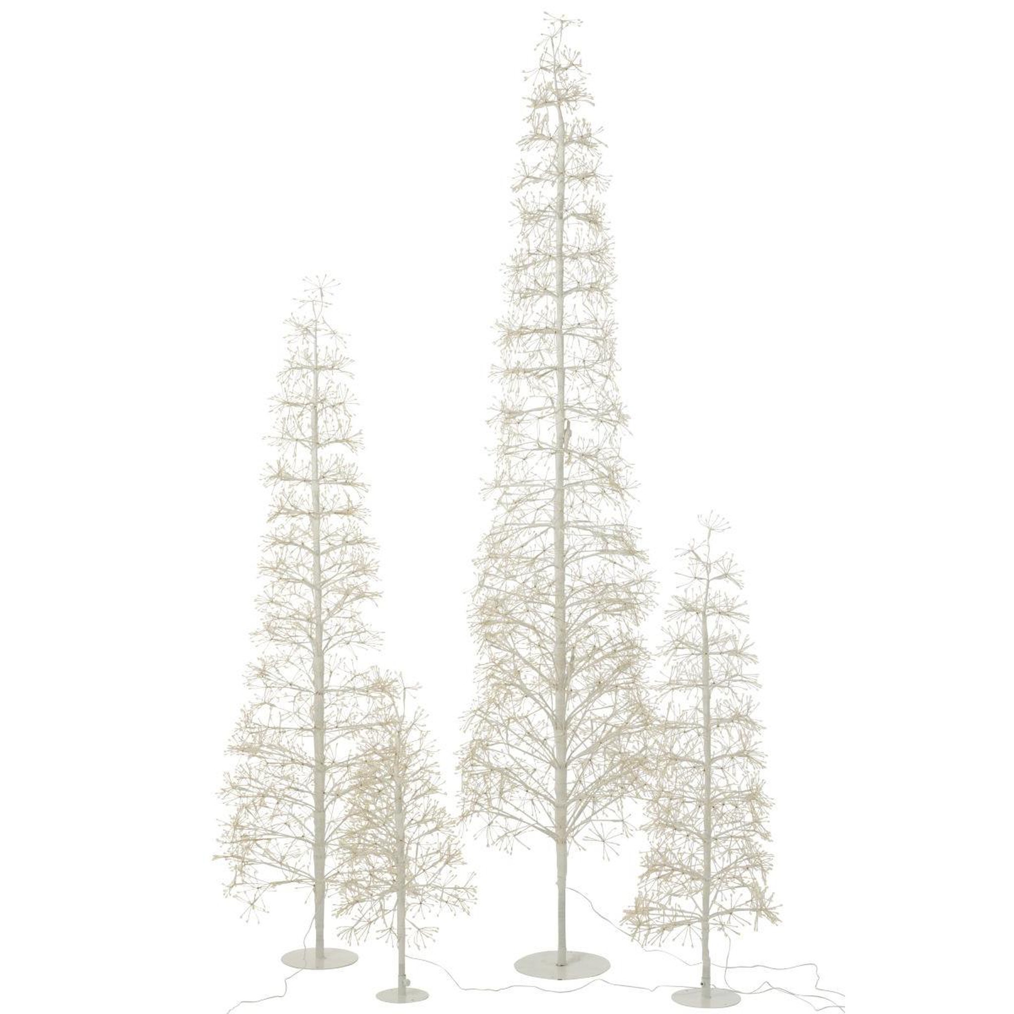 Voir la diapositive 6 : J-LINE Sapin à led en métal  grady  180cm blanc